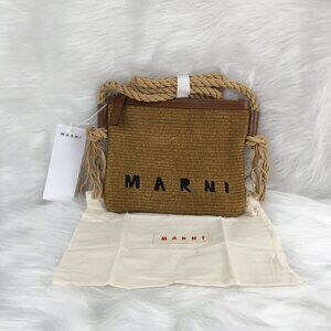 NWT MARNI Marcel woven logo shoulder bag